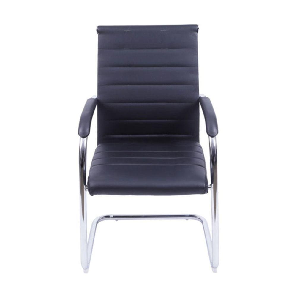 Cadeira para Escritório Base Cromada Florença OR Design Preto/Cromado