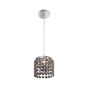 Pendente Cristal Redondo Ø12x10,5cm 1 LUZ G9 Milano Bronzearte Fume