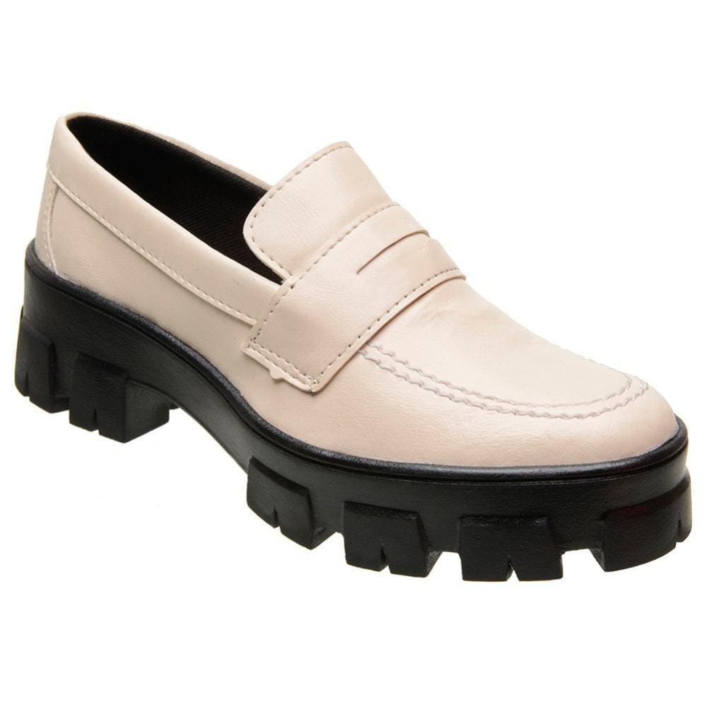 Mocassim Feminino Tratorado Blogueira Preta SLZ-MC1-10023 Bege