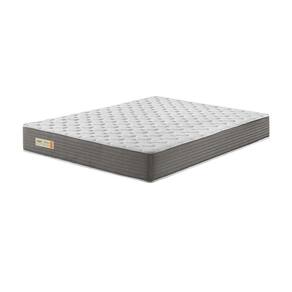 Colchão Viúva Ecoline Espuma D45 Veludine 128x188x25cm Cinza/Branco