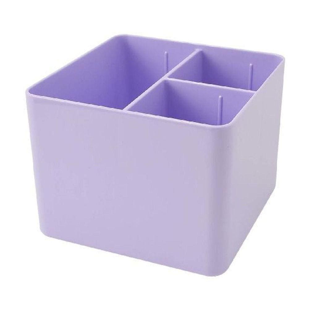 Porta Objetos Lilas Pastel Com 3 Divisórias Dello
