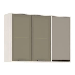 Armário Aéreo 120 Cm 1 Porta 2 Portas Ff C/Mocca Laca