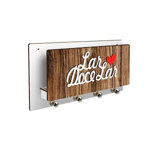 Porta Chaves Com Porta Cartas Lar Doce Lar Em Mdf
