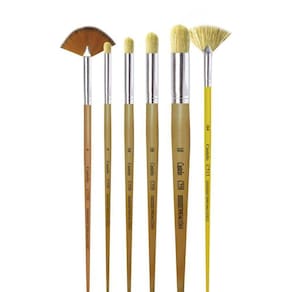 Kit Com 6 Pincéis Artísticos Para Pintura Em Efeitos