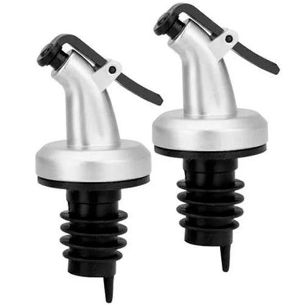 Kit Bicos Dosadores De Pvc Preto 08 Cm 02 Peças