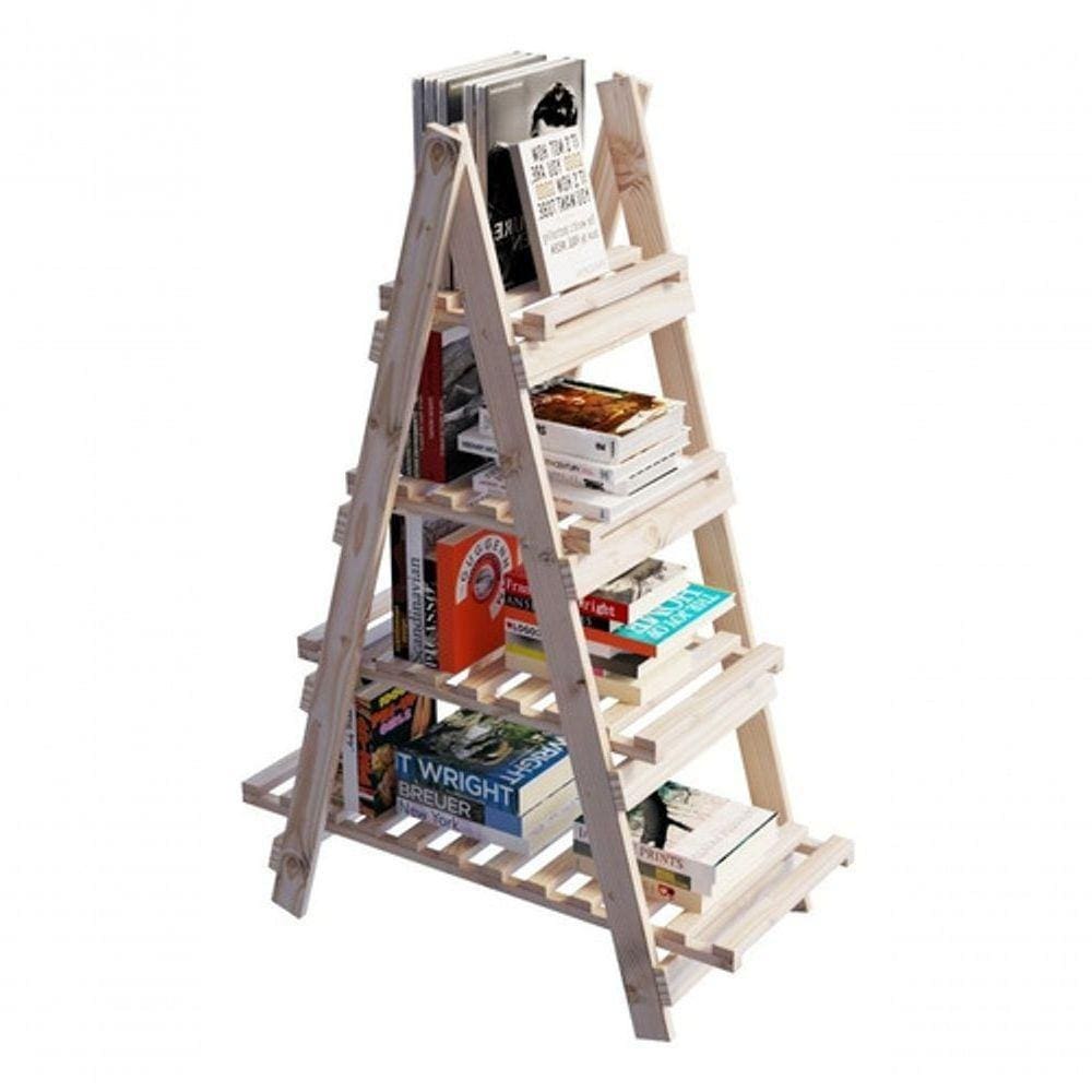 Suporte De Livros Piramide Portatil Treliça Leve