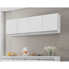 Armário de Cozinha Aéreo Andréia 150cm Branco - AJL Móveis