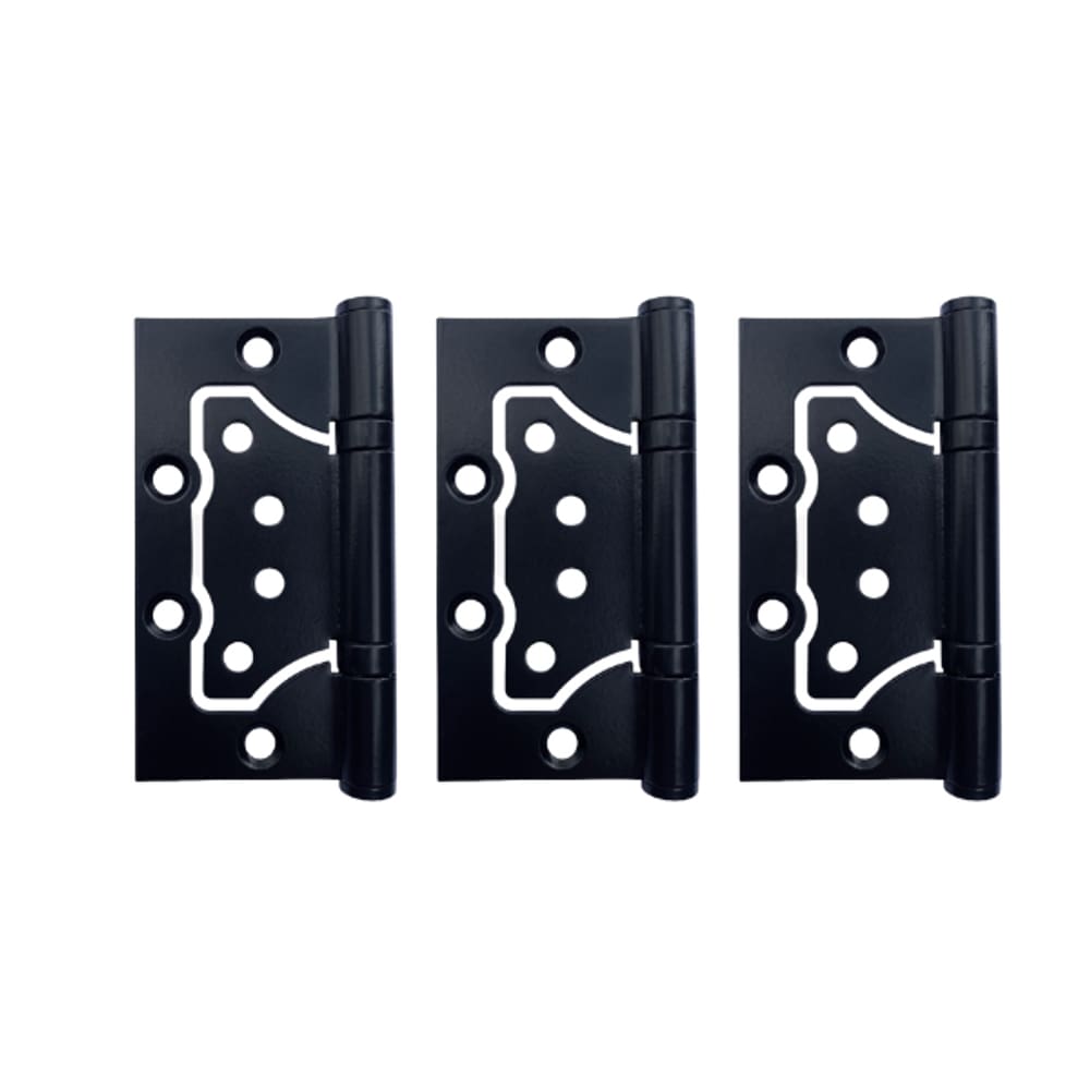 Kit 3 Dobradiça Para Porta De Abrir De Sobrepor Inox