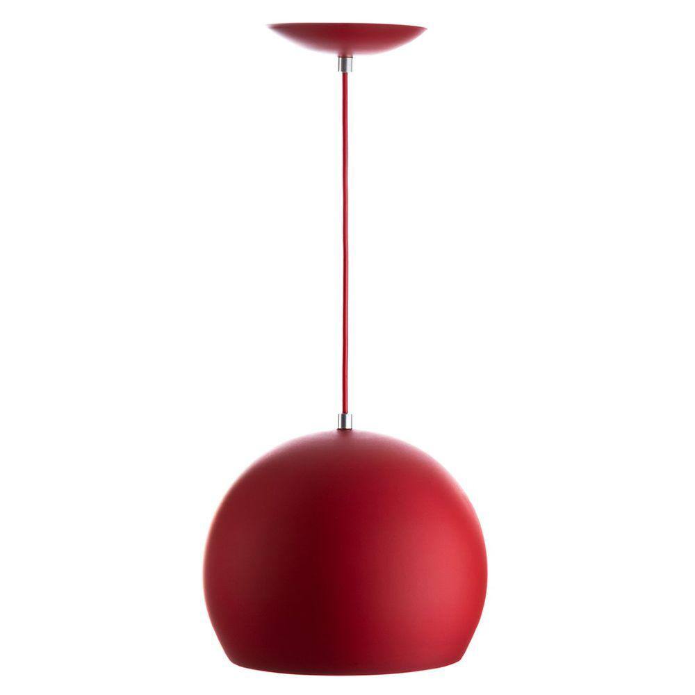 Pendente Bola Pequena Vermelho Sala Cozinha Quarto