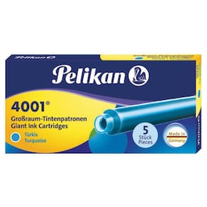 Cartucho Caneta Tinteiro 4001 Turquesa com 5 unidades GTP5 Pelikan 310651