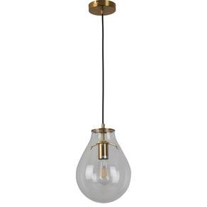 Pendente Tommy Ø21,5Cmx29,5Cm 2 Mt Cabo Bronze Vidro Transp