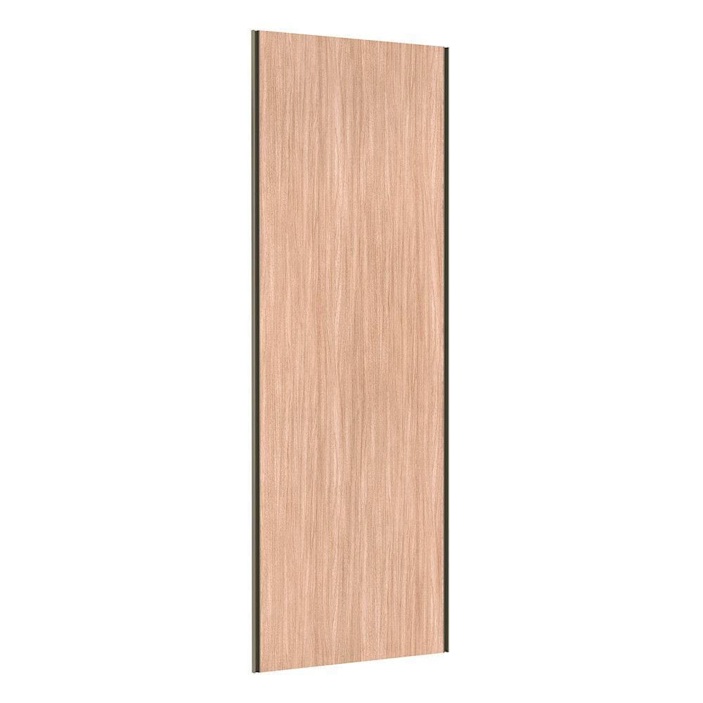 Porta de Correr Closet 80cm com Puxador Perfil Inox e Kit Ferragem Prime Luciane Móveis