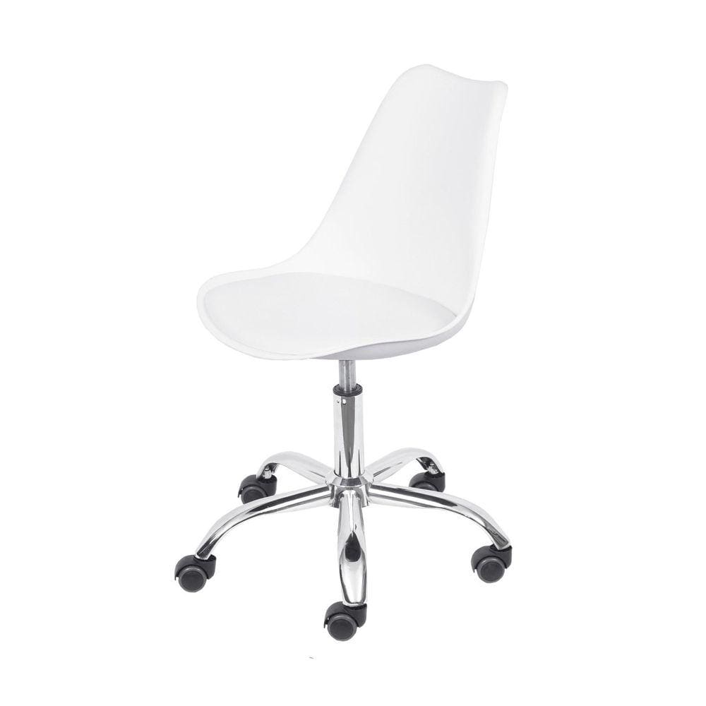 Cadeira para Escritório com Base Rodizio Joly OR Design Branco