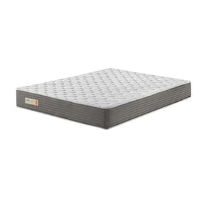 Colchão King Ecoline Espuma D45 Veludine 193x203x25cm Cinza/Branco