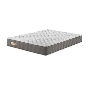 Colchão Casal Ecoline Espuma D45 Veludine 138x188x25cm Cinza/Branco