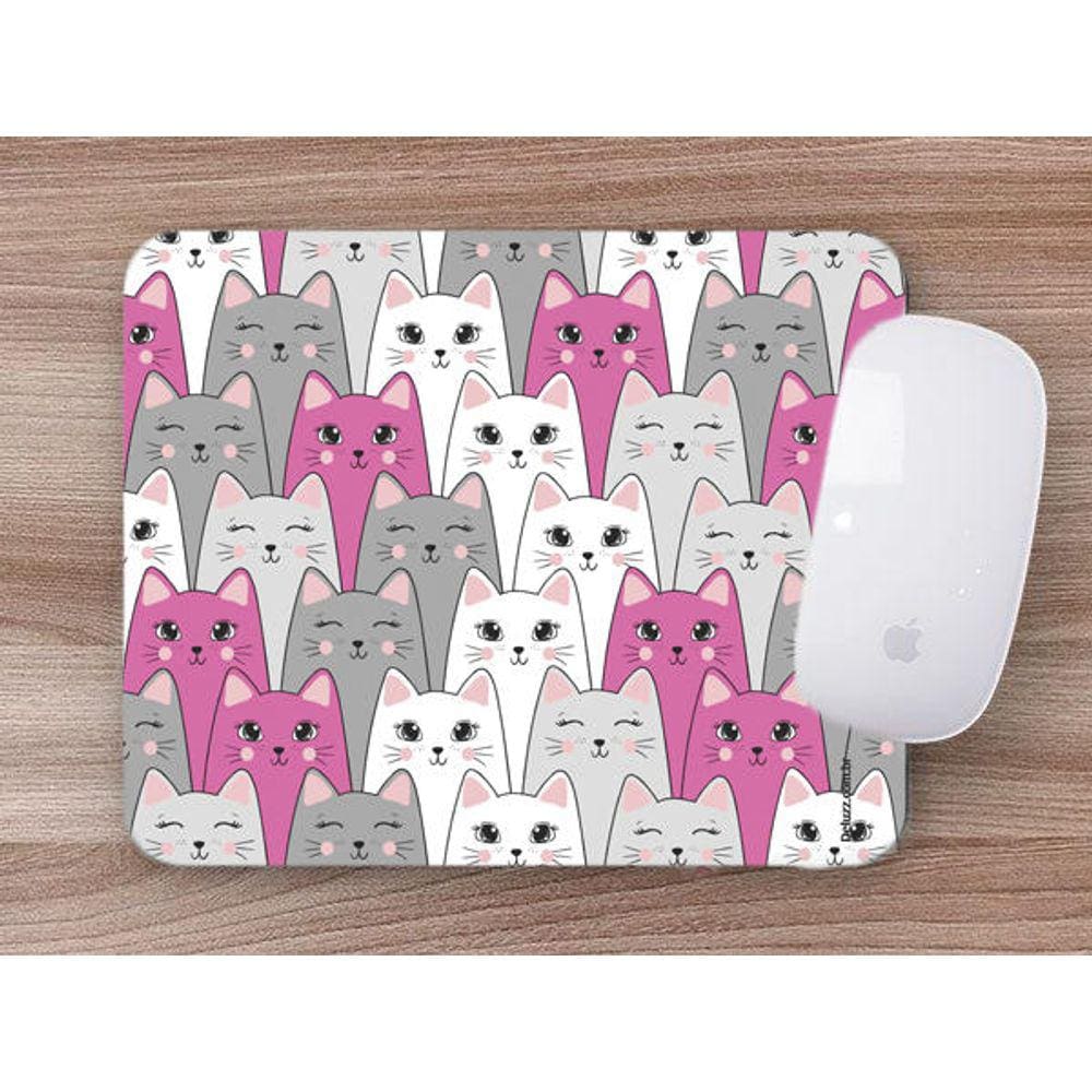 Mouse Pad Emborrachado Personalizado Gatos Cat Felino