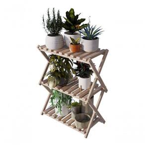 Suporte Sanfonado De Plantas 3 Prateleira Vasos
