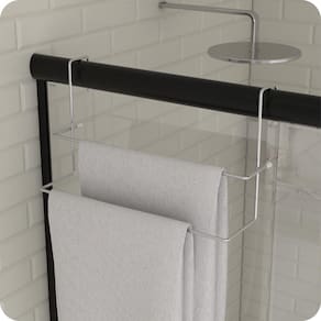 Porta Toalha Box Toalheiro Duplo Para Banheiro Cromado ARM