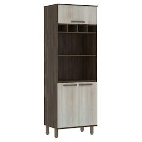 Paneleiro Sara 70 cm Nicho Microondas 3 Portas mais 2 Nichos Luciane