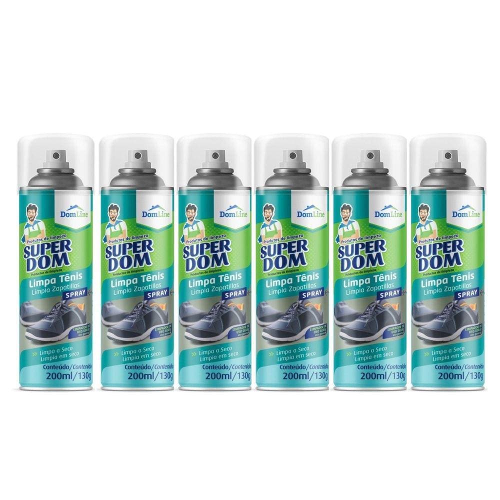 Kit 6 Spray Limpa Tenis A Seco Domline 200Ml