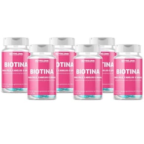 Biotina Hair 6 Potes - Cabelo Fortalecidos