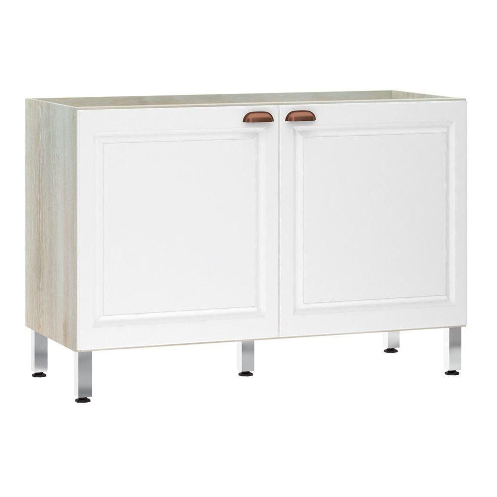 Balcão de Pia sem Tampo 120cm 2 Portas Agatha Luciane Móveis