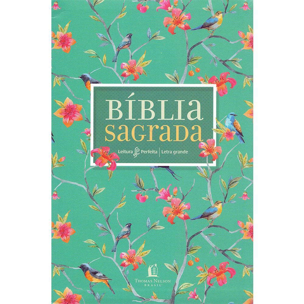 Bíblia NVI Leitura Perfeita: Letra Grande Com Capa Flores - Couro Soft
