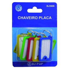 Chaveiro Identificador De Chave Colors Com 5 Pecas Cartela