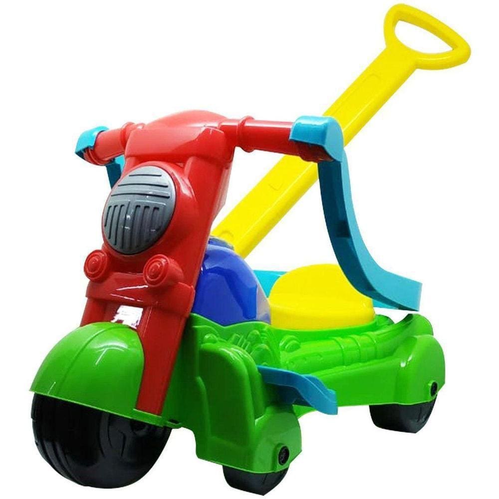 Moto Infantil New Cross Colorida Roda Livre