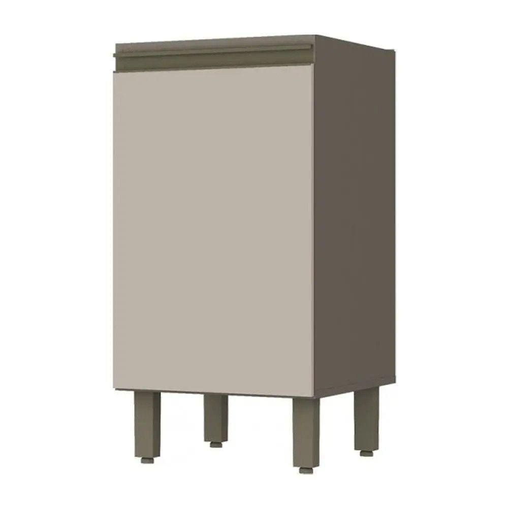 Balcão Henn Connect Sem Tampo 1 Porta 40 Cm Duna/Cristal