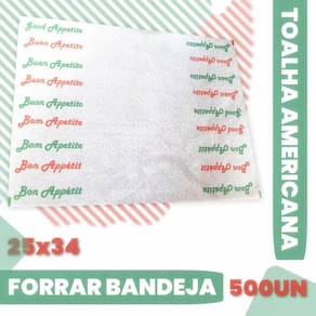 Toalha Americana Bom Apetite Impressao Papel Forrar Bandeja