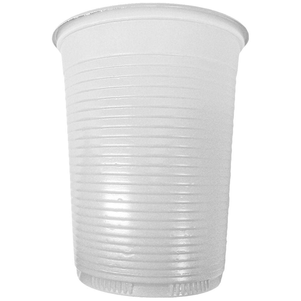 Copo Descartável Branco de Festa - 300ml - 100 Unidades