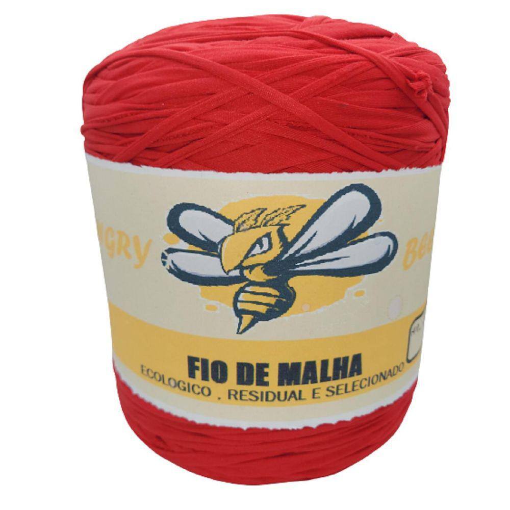 Fio Malha Residual 1Kg Artesanato Croche Trico Deep Carmine