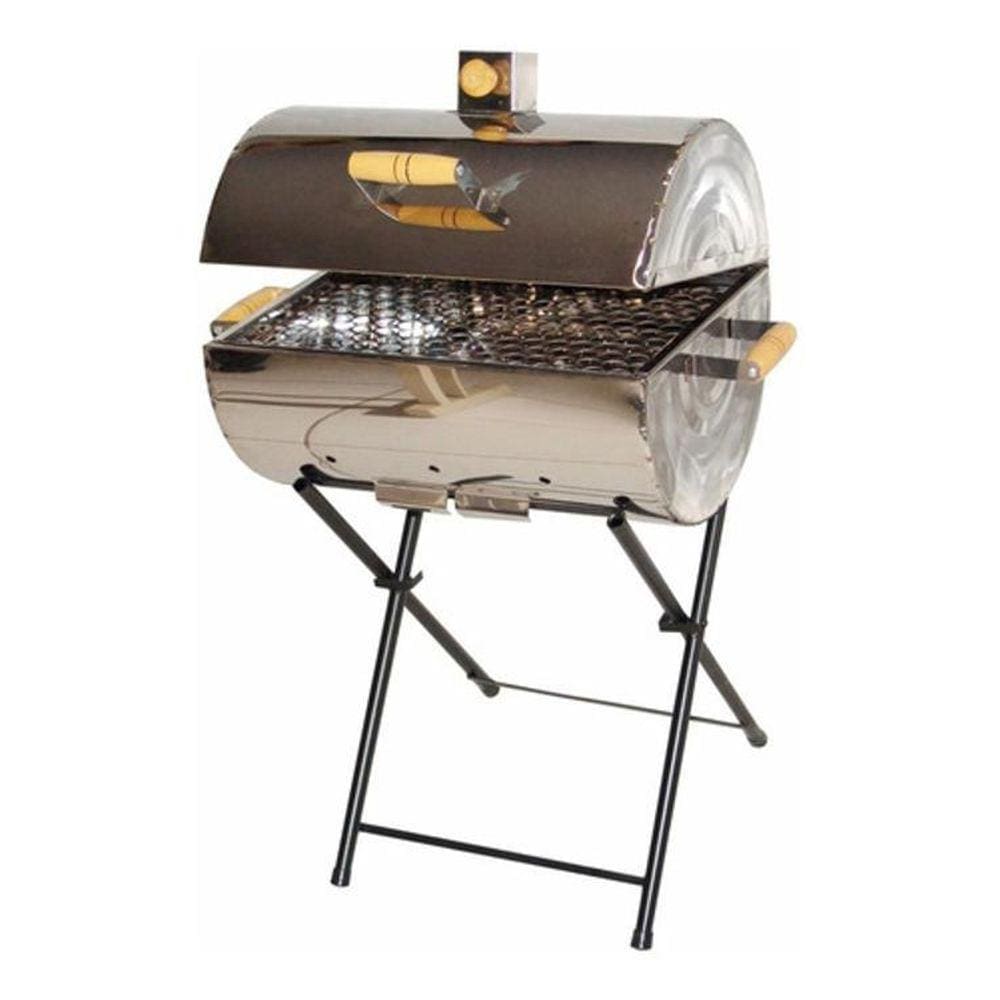 Churrasqueira A Carvão - Portátil - Master Grill - Prateado