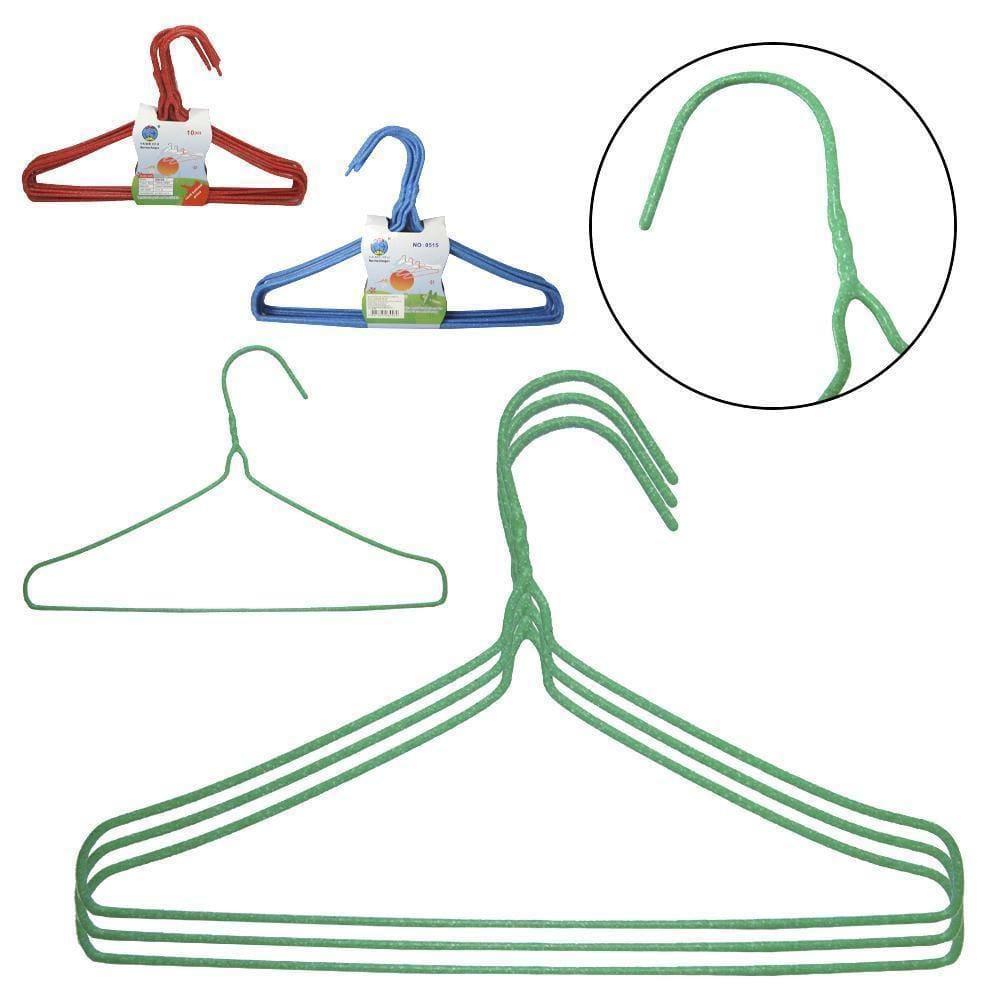Cabide Roupa Infantil De Plastico Com 10 Pecas 29X18Cm 3Mm