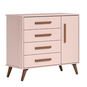 Cômoda Sapateira Q Encanto 3825 Retrô Rosa - Qmovi