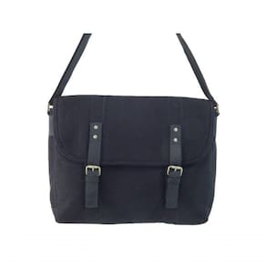 Bolsa Masculina Carteiro De Lona Zup Preto