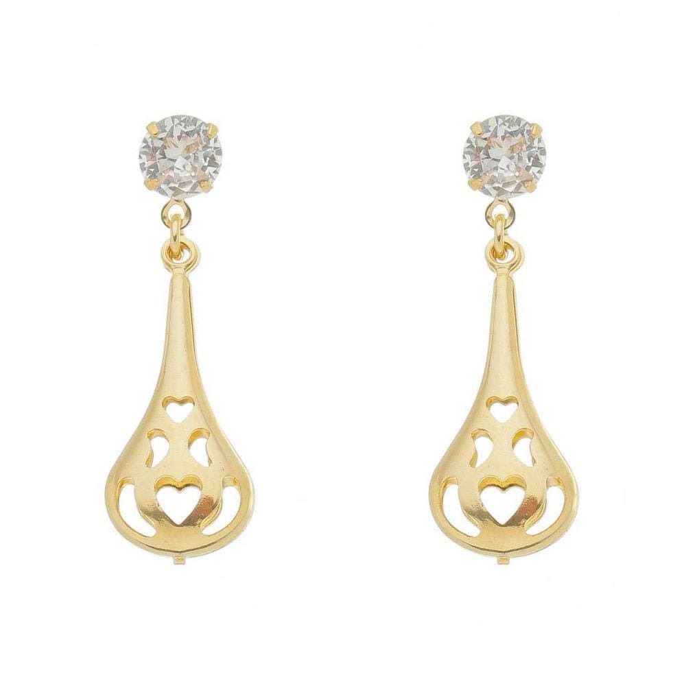 Brinco Gota Banhado A Ouro 18K