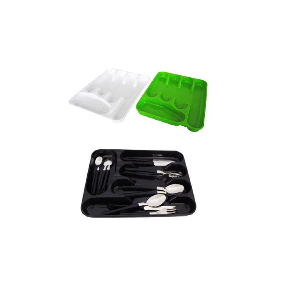Porta Talher Gaveta Plastico Colors 5 Divisorias 33X25,5Cm