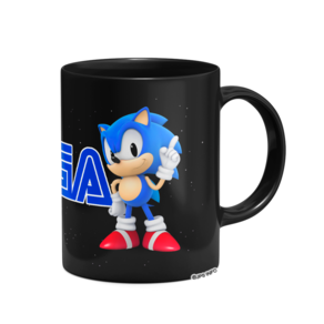 Caneca Gamer -Sonic And Tails - Preta