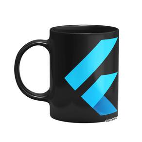 Caneca Dev - Flutter - Preta