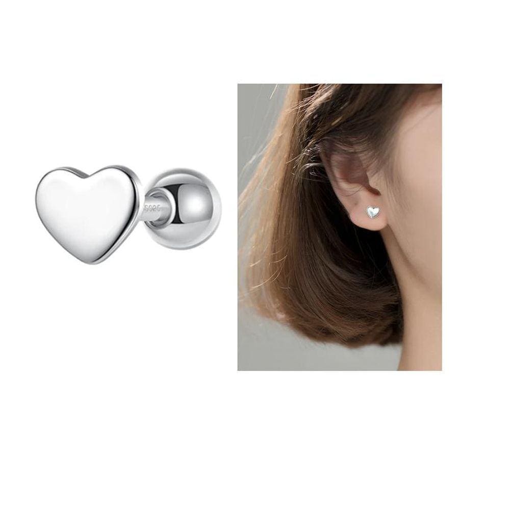 Piercing Tragus Cartilagem Aço 316L Coração
