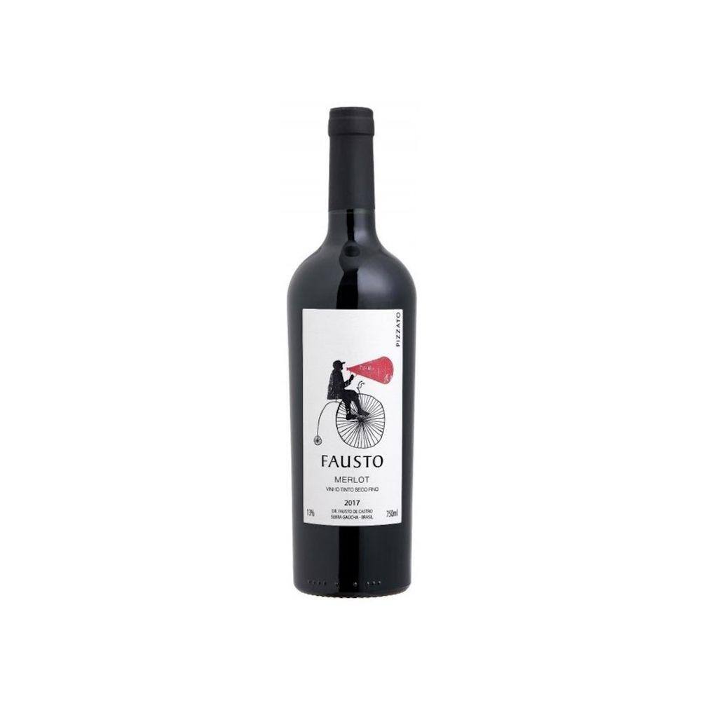 Vinho Brasileiro Fausto de Pizzato Merlot Tinto 750Ml