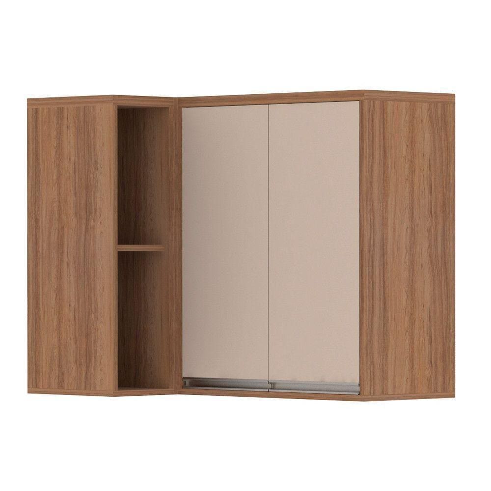 Armário Aéreo Canto Reto 95cm 2 Portas 1 Prateleira