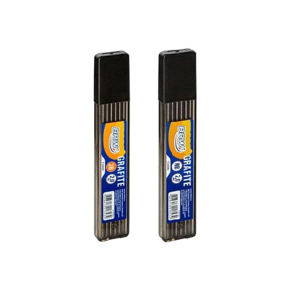 Grafite 2.0mm HB / 2B Tubo c/ 6 grafites cada - BRW