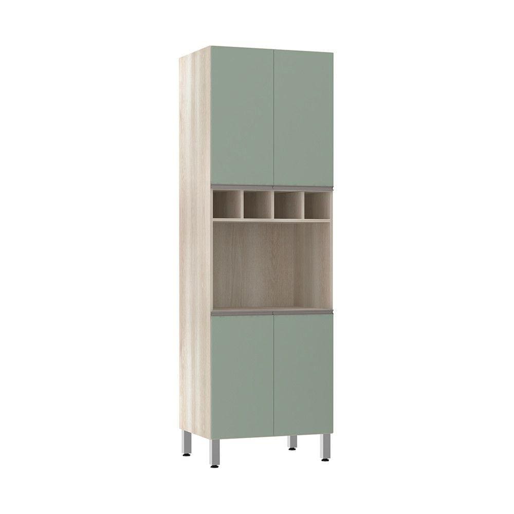 Paneleiro com Nicho de Microondas Luciane 70cm 4 Portas e 1 Nicho Luci