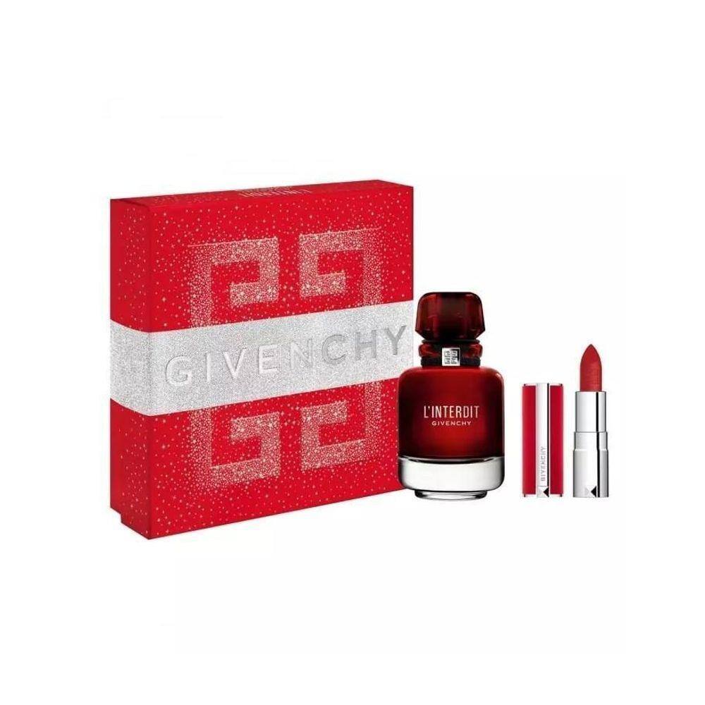 Kit L`Interdit Rouge Feminino Edp 50Ml + Mini Batom 1,5G