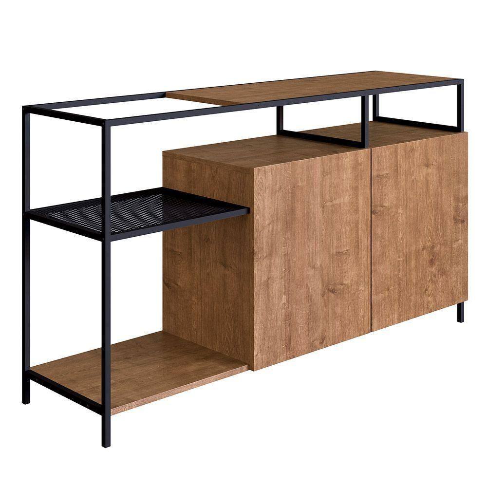Buffet Bar Dinâmico New Vermont E Preto 135 Cm - D`rossi