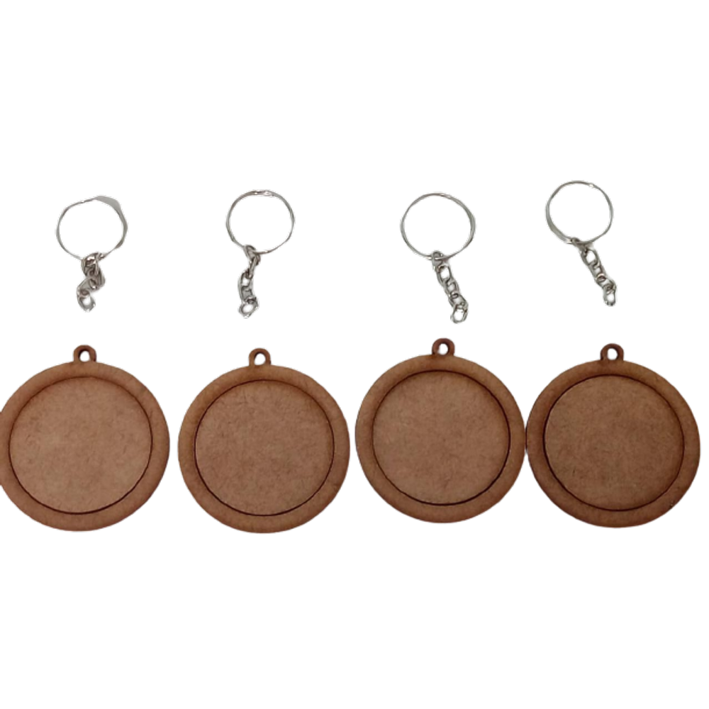 10 Mini bastidores em mdf 5cm com chaveiro