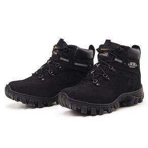 Bota Coturno Masculino Adventure Couro Recortes Biqueira Termoplástica Resistente CA 48.067
